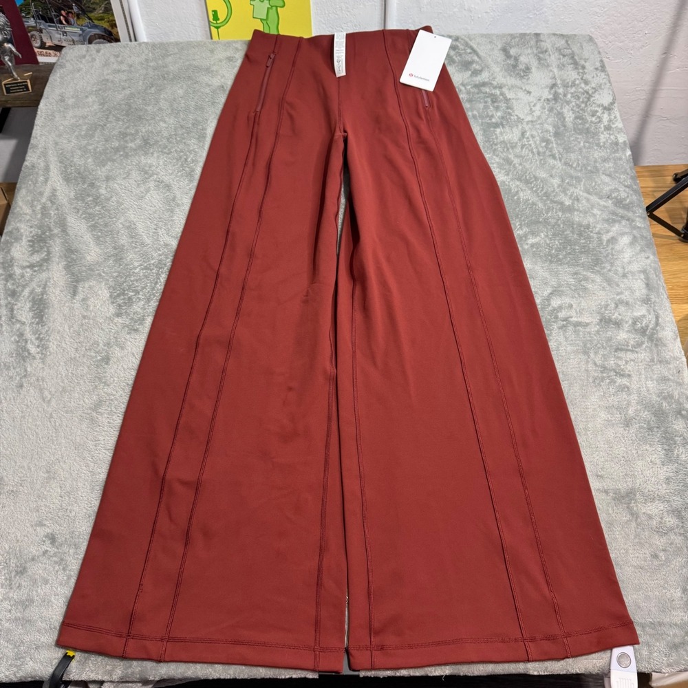 NEW Lululemon Define High-Rise Wide-Leg Pant Luon Rockwood Rust LW5HX4S Size S